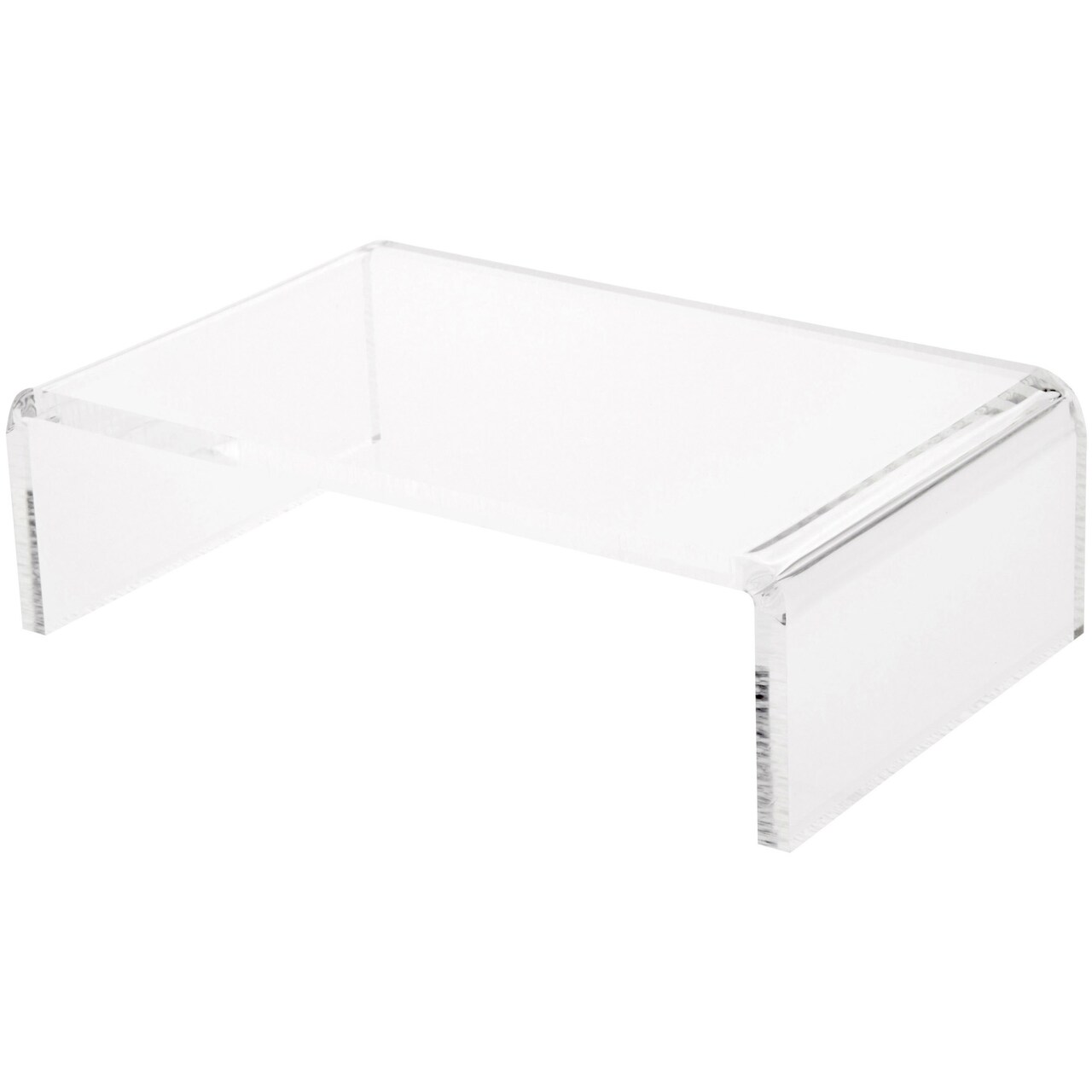 Plymor Clear Acrylic Rectangular Display Riser, 3" H x 10" W x 6" D (3/8" thick)